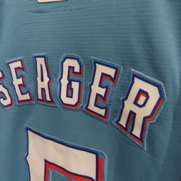 Corey Seager Texas Rangers Baby Blue Stitched Jersey - Picture 11 of 14